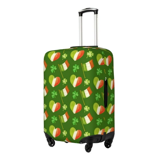 Honeii Happy St. Patrick's Day Elastic Luggage Cover, featuring double-sided printing, is the ideal companion for travel, business trips, and daily use(not included suitcase )-X-Large