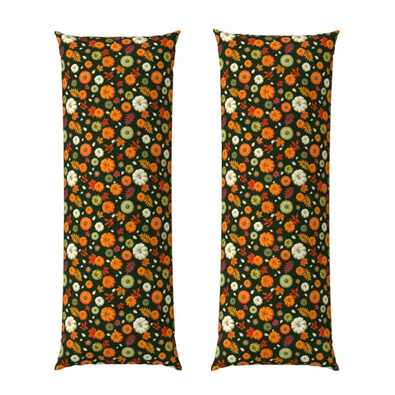 Honeii Harvest Pumpkins Print Long Body Pillowcase 20x54 in,Body Pillow Cover with Zipper,Large Body Pillowcase,Soft Bed Decorative