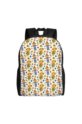 Harvest Scarecrow Pattern Print Laptop Backpack for Work, College, Travel, Daily Backpacks for Men Women, Sport Rucksack,Computer Bag