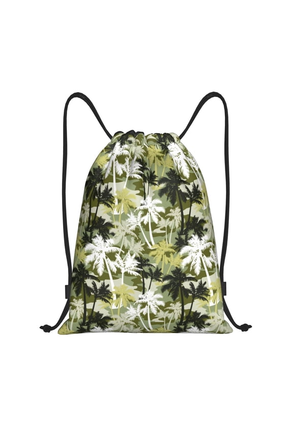 Hawaii Palms Print Drawstring Backpack,Drawstring Bags String Backpack Gym Cinch Sack Backpack Sport Bag Draw-Small