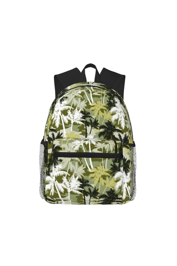 Hawaii Palms Print School Backpack,Casual Lightweight Travel Rucksack Daypack,Backpacks for College High
