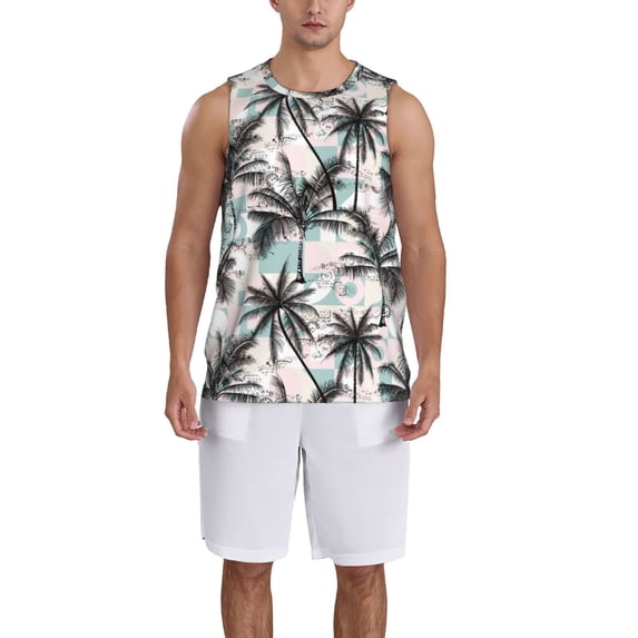 Honeii Hawaii Palms print basktball shirt for men and women, Unisex basketball jersey for Theme party-4X-Large