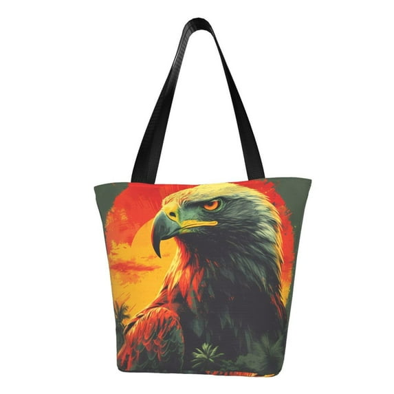 Honeii Hawaiian Style Bald Eagle Print Women Top Handle Satchel Handbags,Fashion Handbag,Messenger Tote Bag Purse for Women,Shoulder Bag Handbag for Travel, Work