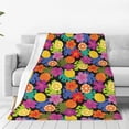 thumbnail image 1 of Honeii Hawaiian Style Print Fleece Blanket - Throw Blanket for Bed, Sofa, Couch, Camping, and Travel , Microplush Ultra Soft Warm Blanket-50"x40", 1 of 7