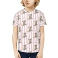 thumbnail image 1 of Honeii Heart Cat Print Kids Boy T-Shirt,Breathable Round Neck Tee,Stylish Summer Tee for Boys, for Outdoor Activities and Casual Wear, 1 of 7
