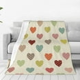 thumbnail image 1 of Honeii Heart Polka Dot Print Fleece Blanket - Throw Blanket for Bed, Sofa, Couch, Camping, and Travel , Microplush Ultra Soft Warm Blanket-40"x30", 1 of 7