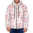 thumbnail image 1 of Honeii Hearts Print Hoodies for Men, Pullover & Full Zip, Breathable Zip up Hoodie, Sweatshirt-Medium, 1 of 5