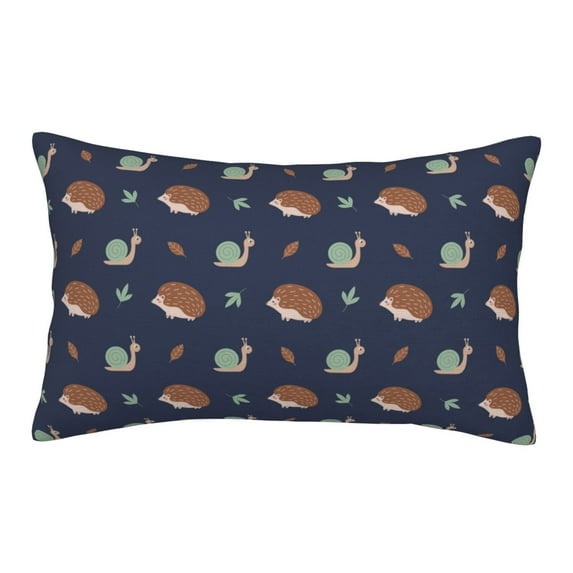 Honeii Hedgehog And Snail Decorative Throw Pillow Case - Elevate Your Couch, Sofa, or Bed with Stylish Home Decor, Perfect Gift Idea-16"x24"
