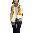 thumbnail image 1 of Honeii Hello Autumn Print Scarf Oversized Scarf Tassel Fall Winter Thick Scarf Warm Shawl Women,Women's Scarves & Wraps, 1 of 1
