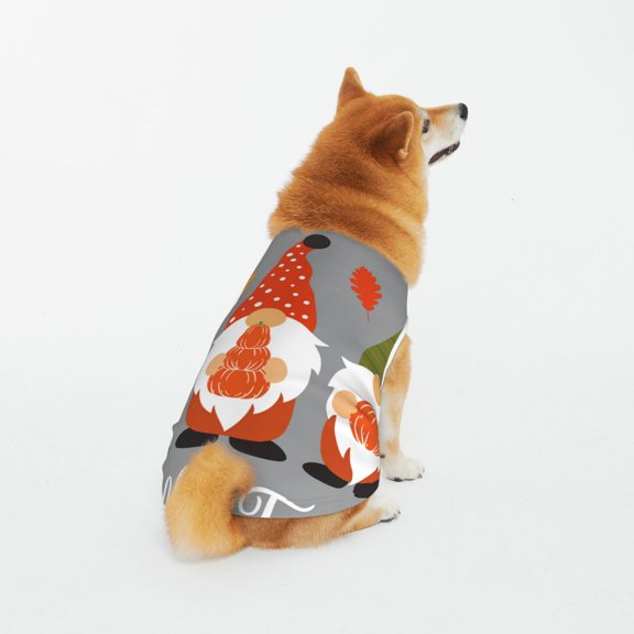 Honeii Hello Fall Gnomes Pattern 100% Cotton Dog Clothes Dog Costumes Doggie Shirts Puppy Shirt Pet Vest Tank Top Cat Tee-