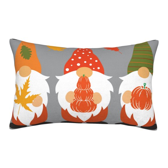 Honeii Hello Fall Gnomes Pattern Decorative Throw Pillow Case - Elevate Your Couch, Sofa, or Bed with Stylish Home Decor-14"x20"