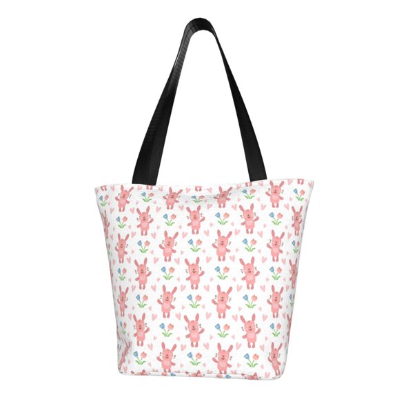 Honeii Hello Rabbit Print Women Top Handle Satchel Handbags,Fashion Handbag,Messenger Tote Bag Purse for Women,Shoulder Bag Handbag for Travel, Work