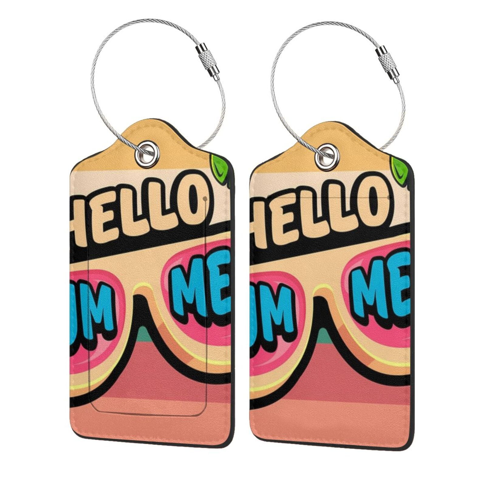 Honeii Hello Summer Print Leather Luggage Tag for Suitcases,ID Tags,Bag ...