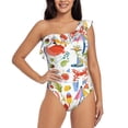thumbnail image 1 of Honeii Hello Summer2 for women's one-piece swimsuit featuring a chic one-shoulder design experience elegance and style in the water-Large, 1 of 6