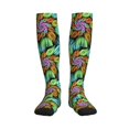 thumbnail image 1 of Honeii Hippie Style Print Sports Compression Socks,Running Crew Socks,Moisture-Wicking Anti-Blister Hiking&Gym Athletic, 1 of 5