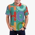 thumbnail image 1 of Honeii Ho Ho Ho Print Polo Shirt, A Classic Short-Sleeved, Button-Down Golf Shirt for Men,Mens Polo Shirts Short Sleeve-Medium, 1 of 6