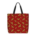 thumbnail image 1 of Honeii Hohey Bee Golden Print Tote Bag, Reusable Grocery Shopping Bag,Shoulder Bag with Inner Pocket, 1 of 7