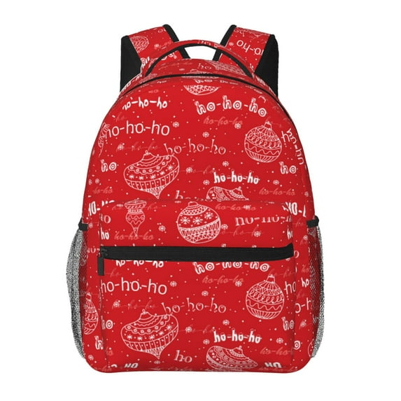 Honeii Hohoho1 Print Backpack for Both Men and Women, Basic Bookbag for College, Work, or Travel,Rucksack Computer Bag-One Size