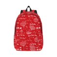 thumbnail image 1 of Honeii Hohoho1 Print Canvas College Laptop Backpack, Durable Rucksack Travel Notebook Bag School Backpack Book Bag for Men Women-Small, 1 of 7