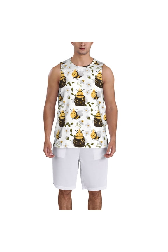 Honey Bee Insect print basktball shirt for men and women, Unisex basketball jersey for Theme party-Medium