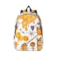 thumbnail image 1 of Honeii Honey Bee Set Print Canvas College Laptop Backpack, Durable Rucksack Travel Notebook Bag School Backpack Book Bag for Men Women-Small, 1 of 7