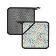 Honeii Honey Bees And Flowers for Silicone Trivets for Hot Pots and
