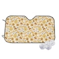 thumbnail image 1 of Honeii Honey Honeycomb Print Car Sunshade for Windshield,Car Cover Sunshade Protector,Foldable Front Window Sun Visor,Fits Cars, SUVs, Trucks, 1 of 6