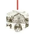 thumbnail image 1 of Honeii Horses Grazing On Meadow Print Christmas Tree Acrylic Ornament | Christmas Decoration, Living Room Bedroom Garden Seasonal Decor for Christmas Tree-Hexagon, 1 of 7