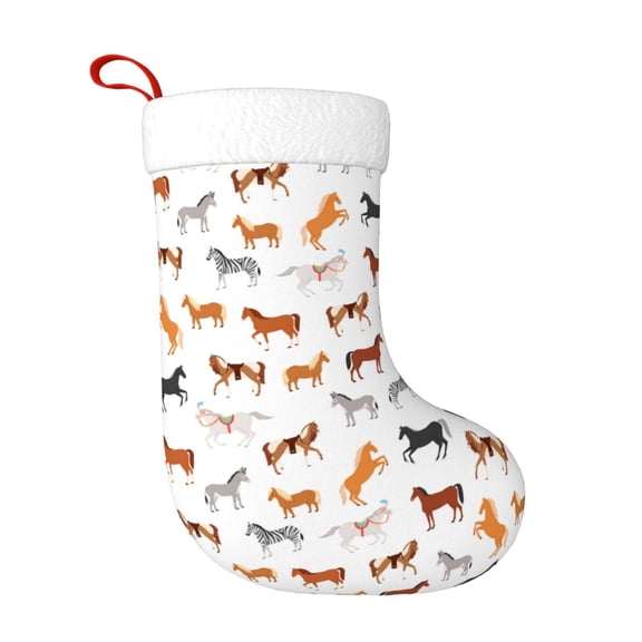 Honeii Horses for Christmas Stocking,Large Xmas Stocking,Holiday and Family Stocking for Fireplace Christmas Holiday Party Decoration