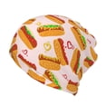 thumbnail image 1 of Honeii Hot Dog In Heart Print Winter Beanie Daily Hat - Thermal Polar Fleece Ski Running Hat Skull Cap for Men and Women,Beanie, 1 of 1