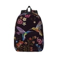thumbnail image 1 of Honeii Humming Bird Print Canvas College Laptop Backpack, Durable Rucksack Travel Notebook Bag School Backpack Book Bag for Men Women-Medium, 1 of 7
