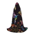 thumbnail image 1 of Honeii Humming Bird Print Poncho Cape, Cloak Coat, Snuggly Hooded Wearable Blanket, Hooded Cape For Teenagers,Halloween Costumes-Large, 1 of 7