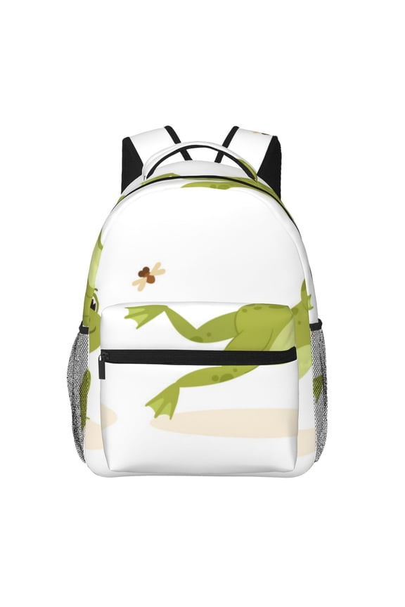 Hunting Frog Print Backpack for Both Men and Women, Basic Bookbag for College, Work, or Travel,Rucksack Computer Bag-One Size