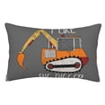thumbnail image 1 of Honeii I Like Big Digger Print Pillow Cases,Plush Throw Pillow Covers,Decorative Pillowcase for Sofa, Couch, Living Room-14"x20", 1 of 6
