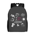 thumbnail image 1 of Honeii I Love Coffee Print Laptop Backpack for Work, College, Travel, Daily Backpacks for Men Women, Sport Rucksack,Computer Bag, 1 of 8