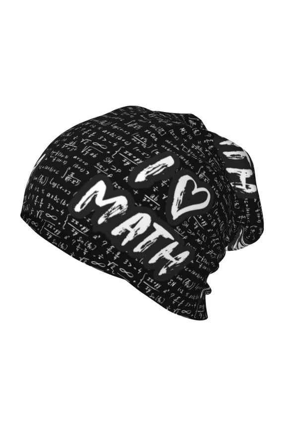 I love Math Print Kids Knit Beanie Watch Hat ,Knit Cap for Boys and Girls