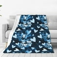 thumbnail image 1 of Honeii Ice Blue Heart Print Fleece Blanket - Throw Blanket for Bed, Sofa, Couch, Camping, and Travel , Microplush Ultra Soft Warm Blanket-50"x40", 1 of 7