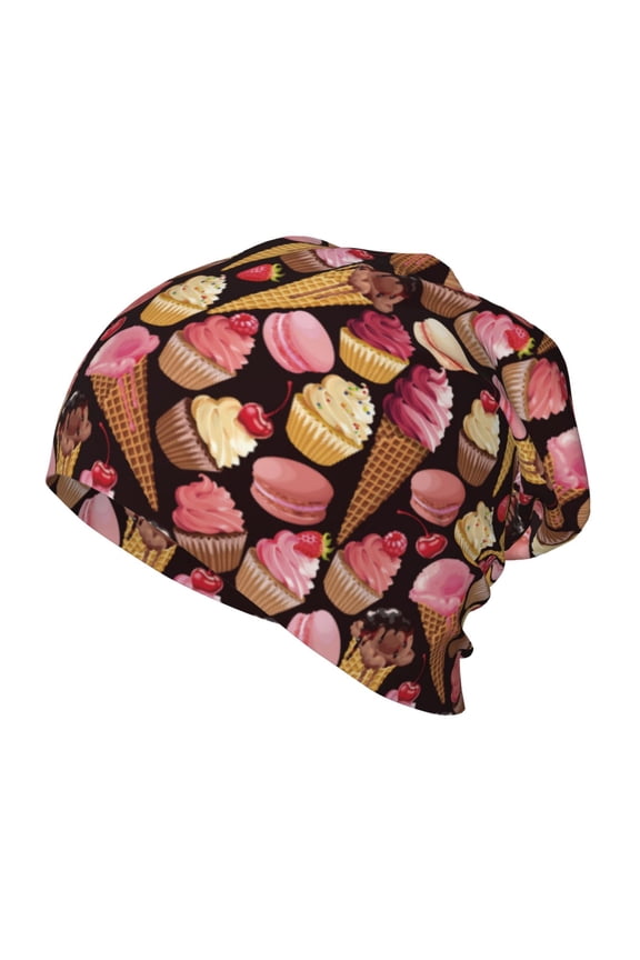 Ice Cream Cake Print Kids Knit Beanie Watch Hat ,Knit Cap for Boys and Girls