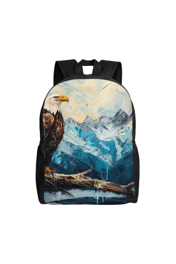 Iceberg Bald Eagle Print Laptop Backpack for Work, College, Travel, Daily Backpacks for Men Women, Sport Rucksack,Computer Bag