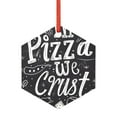 thumbnail image 1 of Honeii In Pizza We Crust Art Print Christmas Tree Acrylic Ornament | Christmas Decoration, Living Room Bedroom Garden Seasonal Decor for Christmas Tree-Hexagon, 1 of 7