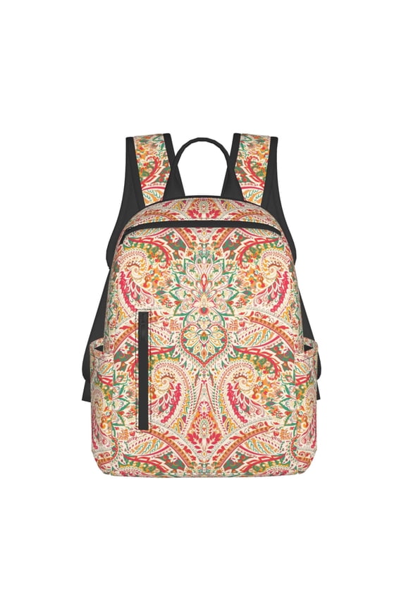 Indian Paisley 1 Print Lightweight Backpacks,Carry on Backpack,Durable Backpack for School, Work & Travel