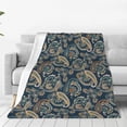 thumbnail image 1 of Honeii Indian Paisley 2 Print Fleece Blanket - Throw Blanket for Bed, Sofa, Couch, Camping, and Travel , Microplush Ultra Soft Warm Blanket-60"x50", 1 of 7
