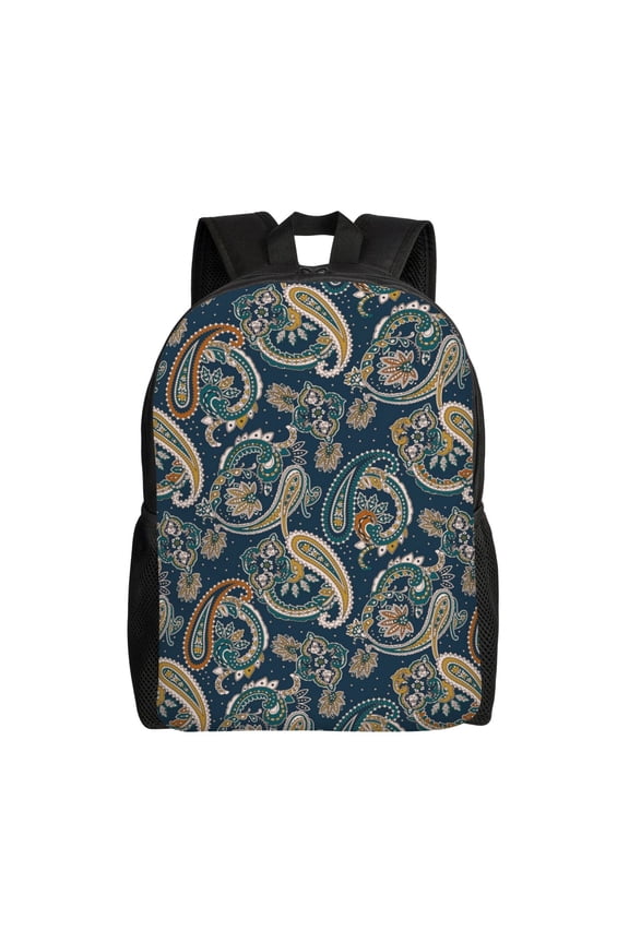 Indian Paisley 2 Print Laptop Backpack for Work, College, Travel, Daily Backpacks for Men Women, Sport Rucksack,Computer Bag