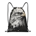 thumbnail image 1 of Honeii Ink Style Bald Eagle Print Drawstring Backpack,Drawstring Bags String Backpack Gym Cinch Sack Backpack Sport Bag Draw-Medium, 1 of 6