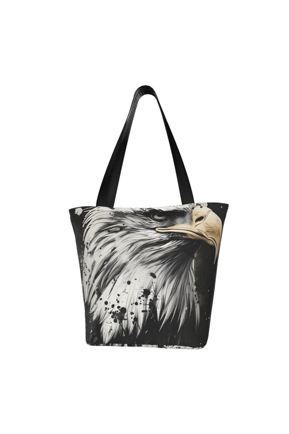 Ink Style Bald Eagle Print Women Top Handle Satchel Handbags,Fashion Handbag,Messenger Tote Bag Purse for Women,Shoulder Bag Handbag for Travel, Work