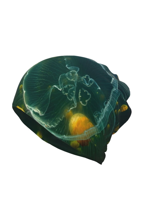 Jelly Fish Print Winter Beanie Daily Hat - Thermal Polar Fleece Ski Running Hat Skull Cap for Men and Women,Beanie