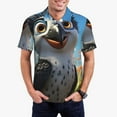thumbnail image 1 of Honeii Joyful Animated Bird Print Polo Shirt, A Classic Short-Sleeved, Button-Down Golf Shirt for Men,Mens Polo Shirts Short Sleeve-Large, 1 of 6
