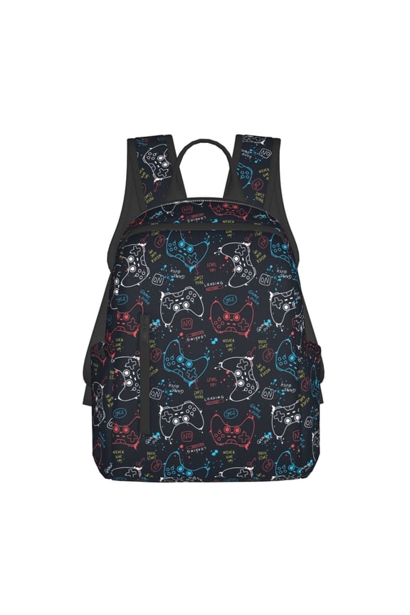 Joystick Gamepad Print Lightweight Backpacks,Carry on Backpack,Durable Backpack for School, Work & Travel