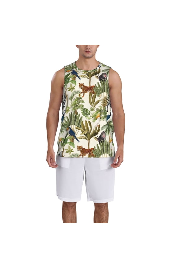 Jungle Animals print basktball shirt for men and women, Unisex basketball jersey for Theme party-Small