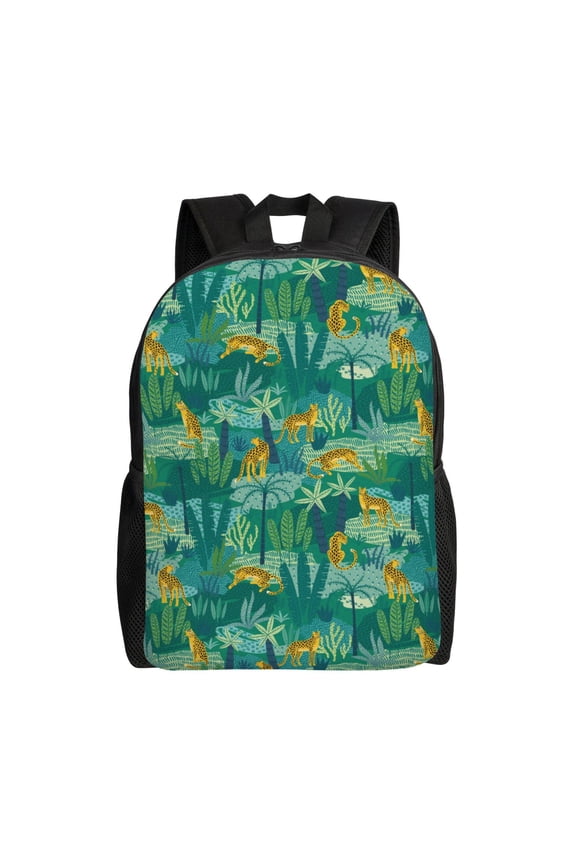 Jungle Leopard Print Laptop Backpack for Work, College, Travel, Daily Backpacks for Men Women, Sport Rucksack,Computer Bag